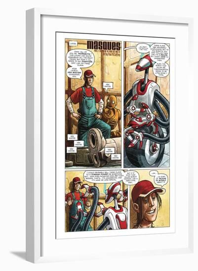 Zombies vs. Robots - Comic Page with Panels-Paul McCaffrey-Framed Art Print