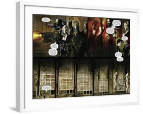 Zombies vs. Robots - Comic Page with Panels-Menton Matthews III-Framed Art Print