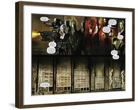 Zombies vs. Robots - Comic Page with Panels-Menton Matthews III-Framed Art Print