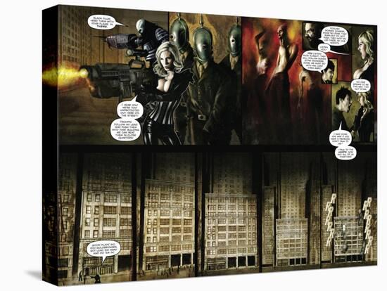 Zombies vs. Robots - Comic Page with Panels-Menton Matthews III-Stretched Canvas