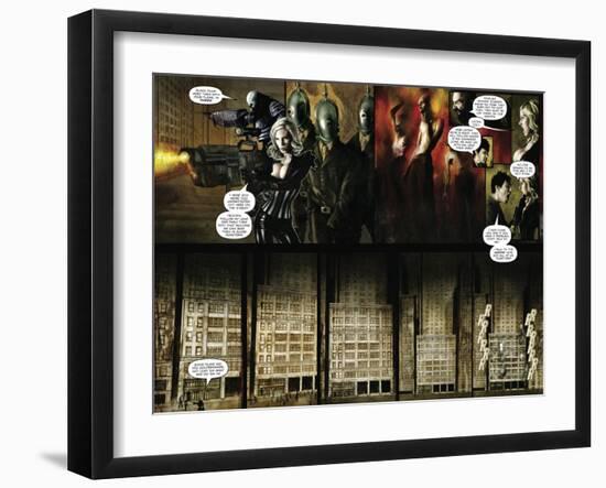 Zombies vs. Robots - Comic Page with Panels-Menton Matthews III-Framed Art Print