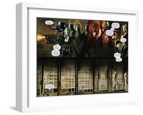 Zombies vs. Robots - Comic Page with Panels-Menton Matthews III-Framed Art Print