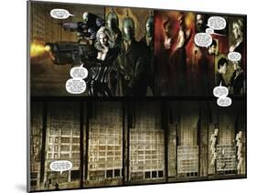 Zombies vs. Robots - Comic Page with Panels-Menton Matthews III-Mounted Art Print