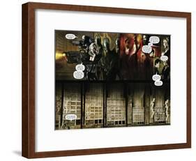 Zombies vs. Robots - Comic Page with Panels-Menton Matthews III-Framed Art Print