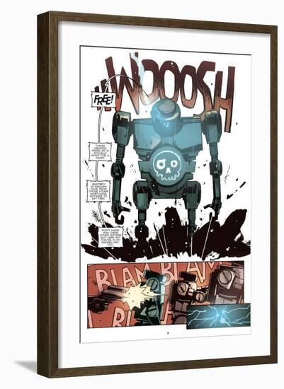 Zombies vs. Robots: No. 10 - Comic Page with Panels-Antonio Fuso-Framed Art Print