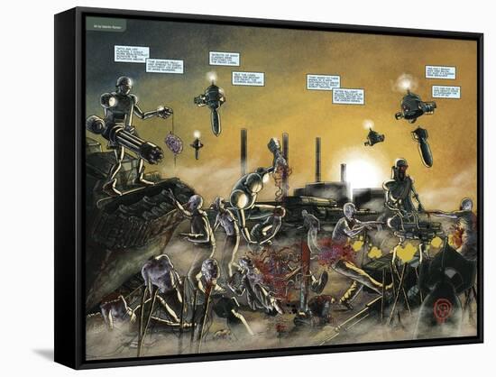 Zombies vs. Robots: No. 7 - Page Spread-Valentin Ramon-Framed Stretched Canvas