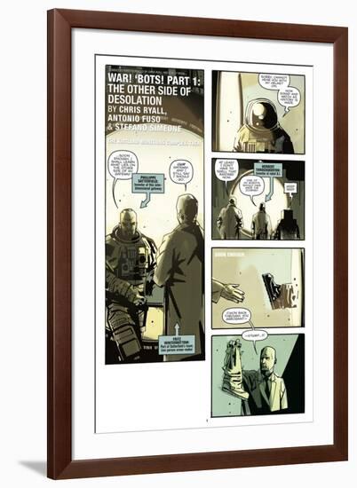 Zombies vs. Robots: No. 8 - Comic Page with Panels-Antonio Fuso-Framed Art Print