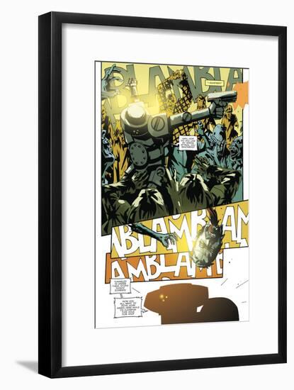 Zombies vs. Robots: No. 9 - Comic Page with Panels-Antonio Fuso-Framed Art Print