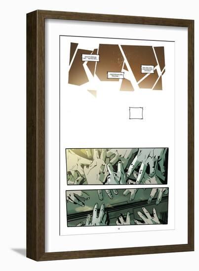 Zombies vs. Robots: No. 9 - Comic Page with Panels-Antonio Fuso-Framed Art Print