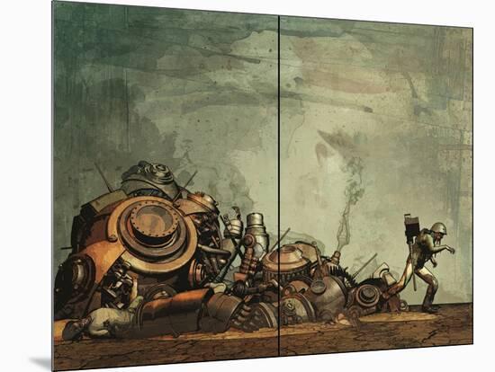 Zombies vs. Robots: Undercity - Page Spread-Fabio Listrani-Mounted Art Print