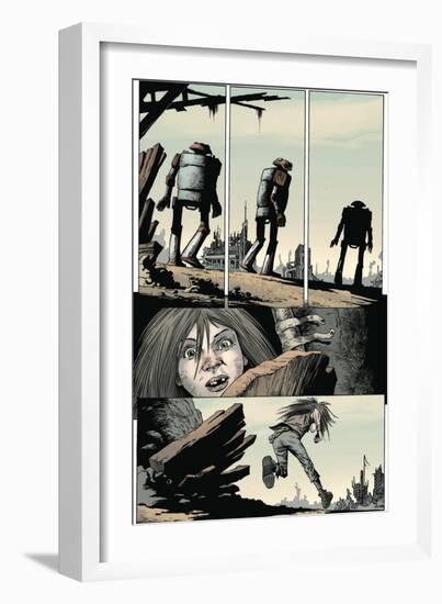 Zombies vs. Robots: Volume 1 - Comic Page with Panels-Val Mayerik-Framed Art Print