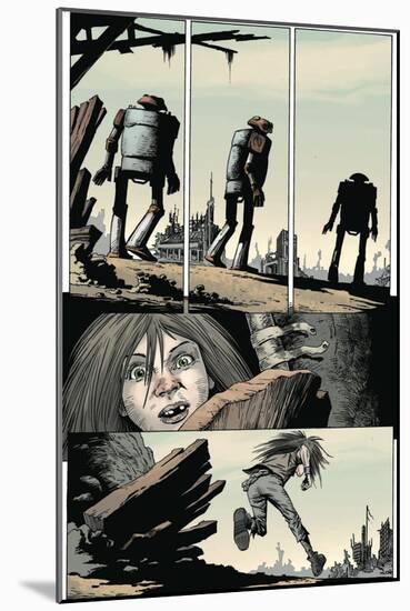 Zombies vs. Robots: Volume 1 - Comic Page with Panels-Val Mayerik-Mounted Art Print