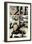 Zombies vs. Robots: Volume 1 - Comic Page with Panels-Val Mayerik-Framed Art Print