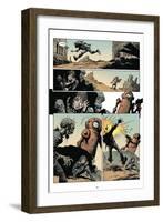 Zombies vs. Robots: Volume 1 - Comic Page with Panels-Val Mayerik-Framed Art Print