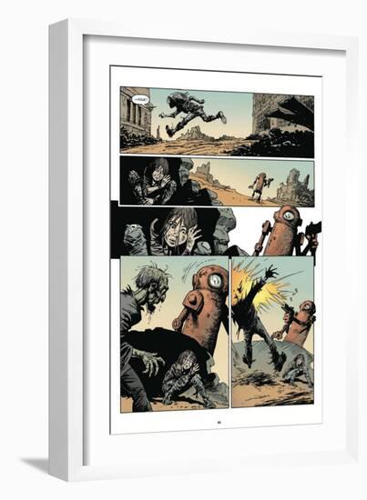 Zombies vs. Robots: Volume 1 - Comic Page with Panels-Val Mayerik-Framed Art Print