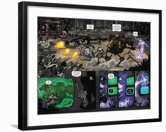 Zombies vs. Robots: Volume 1 - Page Spread with Panels-Anthony Diecidue-Framed Art Print