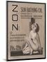 Zon Sunbathing Oil Which Makes You 'A Glorious Brown'-null-Mounted Art Print