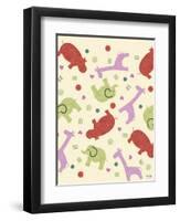 Zoo Baby Animals-Bee Sturgis-Framed Art Print