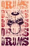 Typographical Drums-ZOO BY-Framed Art Print