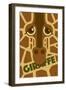 Zoo Faces - Giraffe-Lantern Press-Framed Art Print