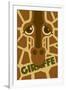 Zoo Faces - Giraffe-Lantern Press-Framed Art Print