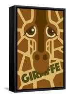 Zoo Faces - Giraffe-Lantern Press-Framed Stretched Canvas