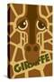 Zoo Faces - Giraffe-Lantern Press-Stretched Canvas