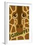 Zoo Faces - Giraffe-Lantern Press-Framed Art Print