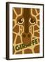 Zoo Faces - Giraffe-Lantern Press-Framed Art Print