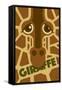 Zoo Faces - Giraffe-Lantern Press-Framed Stretched Canvas