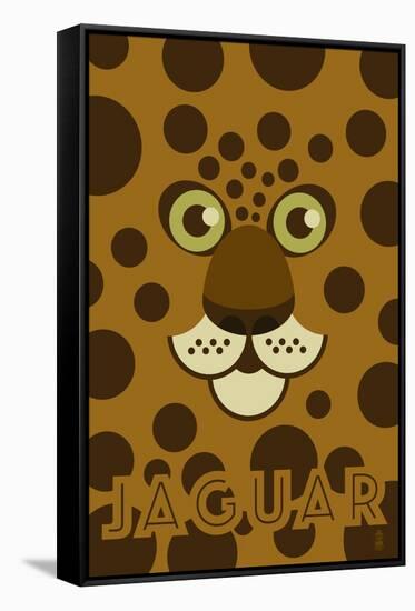 Zoo Faces - Jaguar-Lantern Press-Framed Stretched Canvas