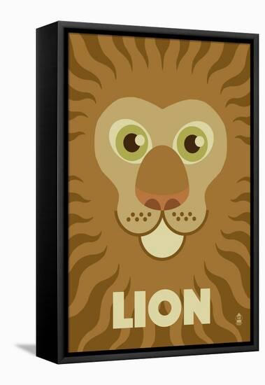 Zoo Faces - Lion-Lantern Press-Framed Stretched Canvas