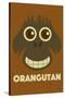 Zoo Faces - Orangutan-Lantern Press-Stretched Canvas