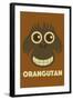 Zoo Faces - Orangutan-Lantern Press-Framed Art Print