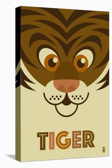 Zoo Faces - Tiger-Lantern Press-Stretched Canvas