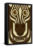 Zoo Faces - Zebra-Lantern Press-Framed Stretched Canvas