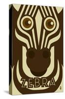 Zoo Faces - Zebra-Lantern Press-Stretched Canvas