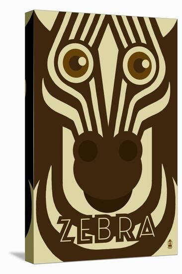 Zoo Faces - Zebra-Lantern Press-Stretched Canvas