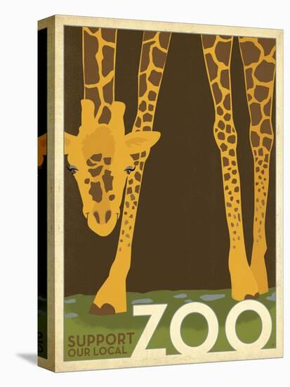 Zoo Giraffe-Anderson Design Group-Stretched Canvas