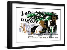 Zoo Nights-null-Framed Art Print