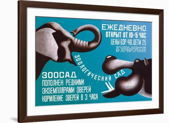 Zoo, Open Daily from 10 to 5-Dmitri Bulanov-Framed Premium Giclee Print