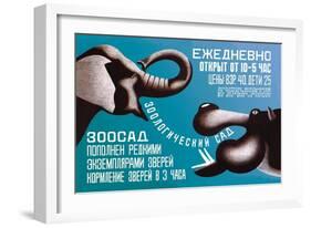 Zoo, Open Daily from 10 to 5-Dmitri Bulanov-Framed Art Print