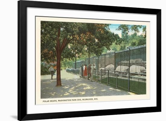 Zoo Polar Bears, Milwaukee, Wisconsin-null-Framed Premium Giclee Print