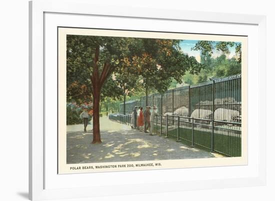 Zoo Polar Bears, Milwaukee, Wisconsin-null-Framed Art Print