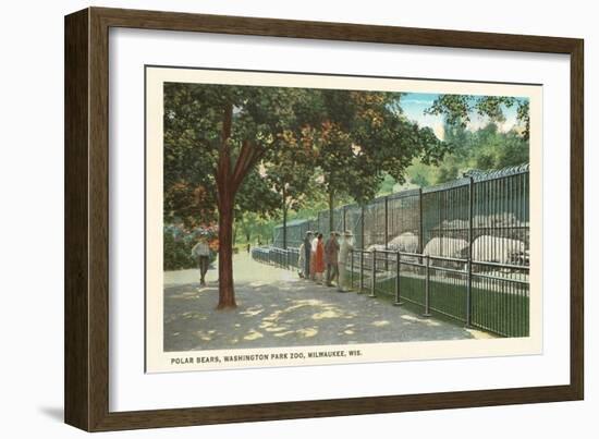 Zoo Polar Bears, Milwaukee, Wisconsin-null-Framed Art Print