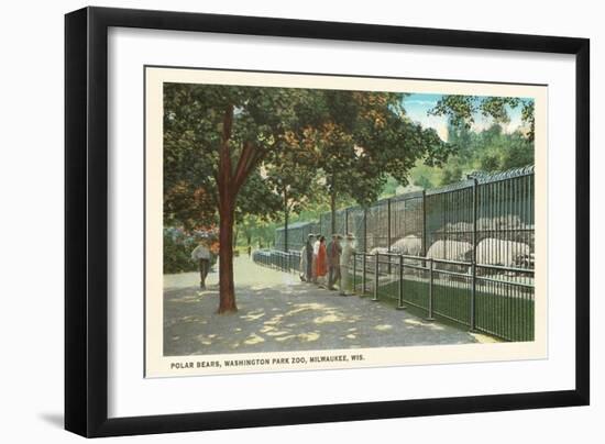 Zoo Polar Bears, Milwaukee, Wisconsin-null-Framed Art Print