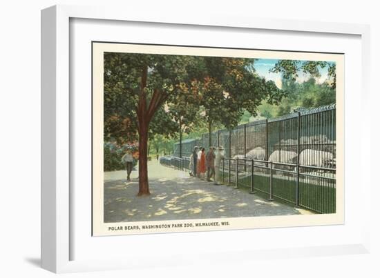 Zoo Polar Bears, Milwaukee, Wisconsin-null-Framed Art Print