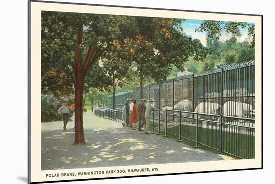 Zoo Polar Bears, Milwaukee, Wisconsin-null-Mounted Art Print