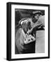 Zookeeper Rubbing a Hippotomus's Gums at the Brookfield Zoo-William Vandivert-Framed Photographic Print