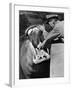 Zookeeper Rubbing a Hippotomus's Gums at the Brookfield Zoo-William Vandivert-Framed Photographic Print